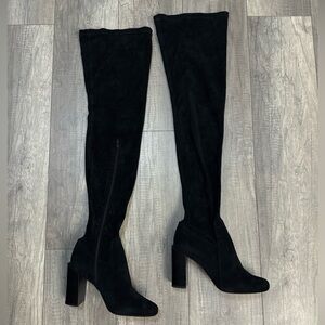Jeffrey Campbell Black Over-the-Knee Boots